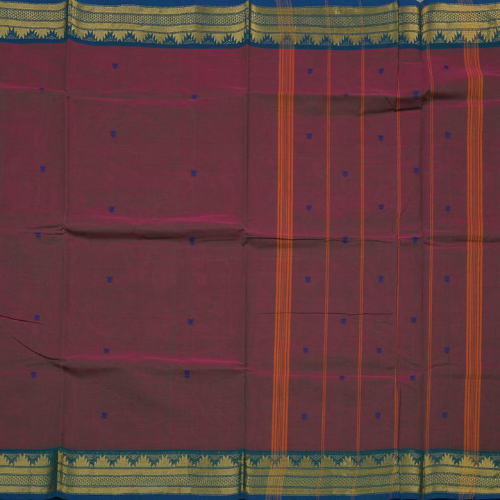 Hayagrivas Dual Tone (Wine & Green) Pure Chettinad Cotton saree KBE1612K1-6