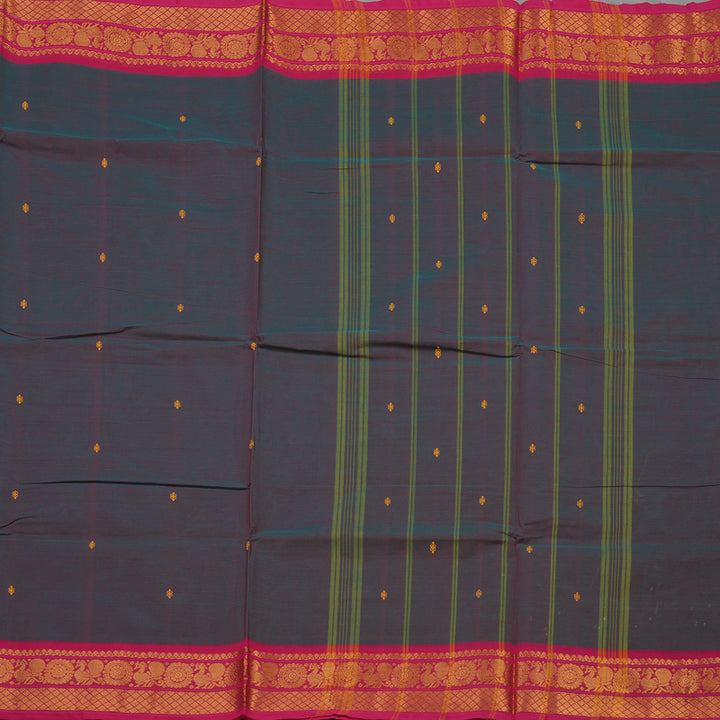 Hayagrivas Dual Tone (Purple & Blue) Pure Cotton Saree KBE1612K1-80