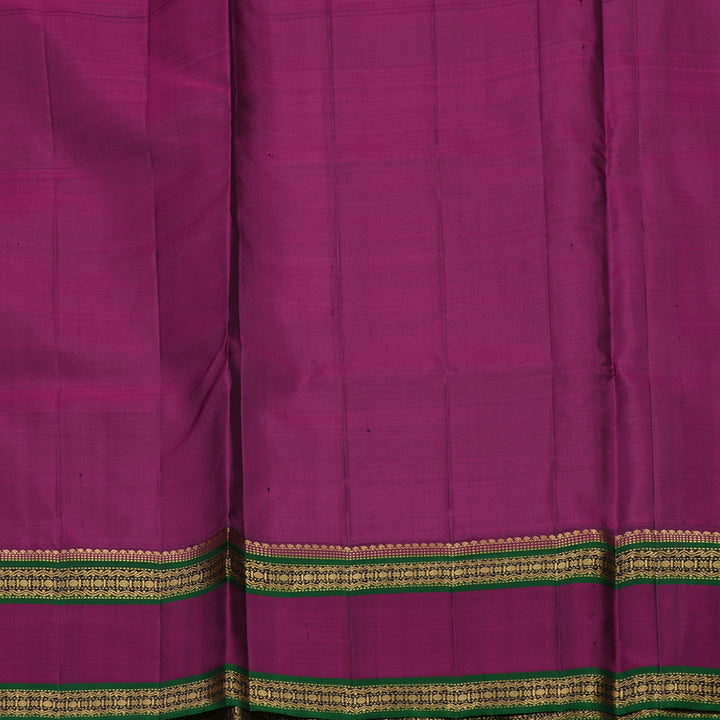 Hayagrivas Handloom Black Kanjivaram Soft Silk Saree with Wine Purple Border KBE1615K1-3