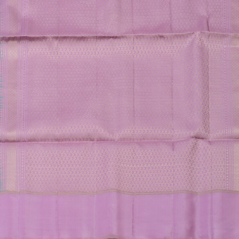 Hayagrivas Teal Pure Soft Silk Saree with Lavendar Pink Border KBE1620K1-1