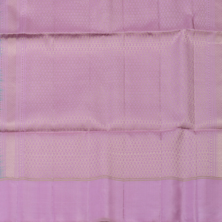 Hayagrivas Teal Pure Soft Silk Saree with Lavendar Pink Border KBE1620K1-1