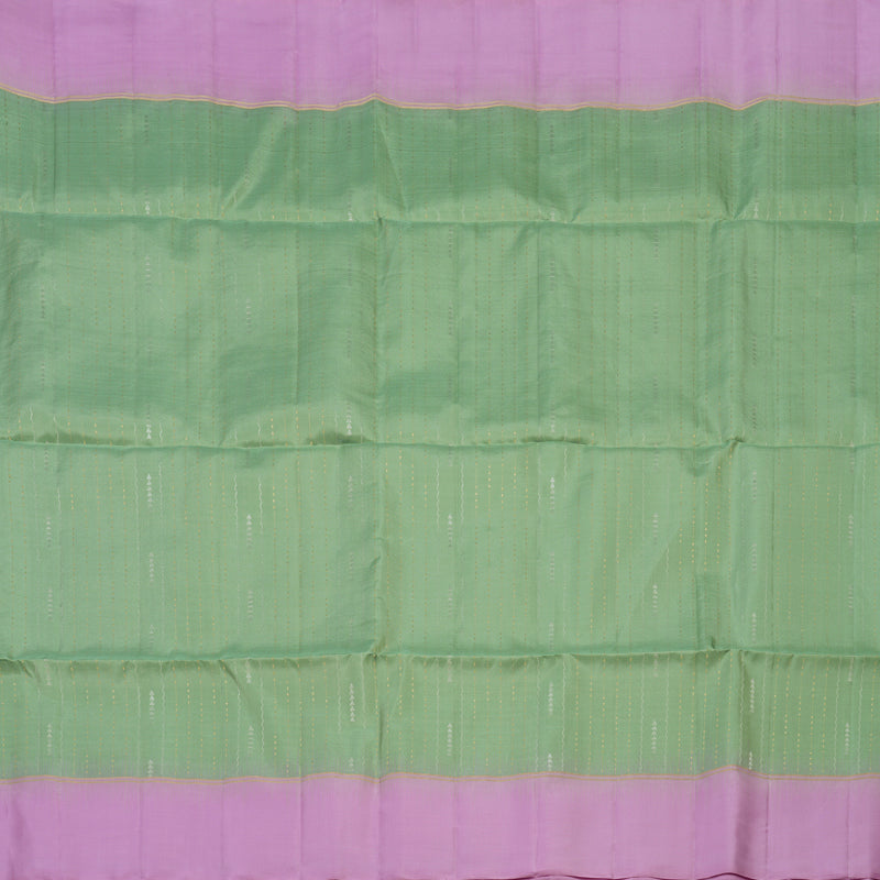 Hayagrivas Pastel Green Pure Soft Silk Saree with Lavendar Pink Border KBE1620K1-3