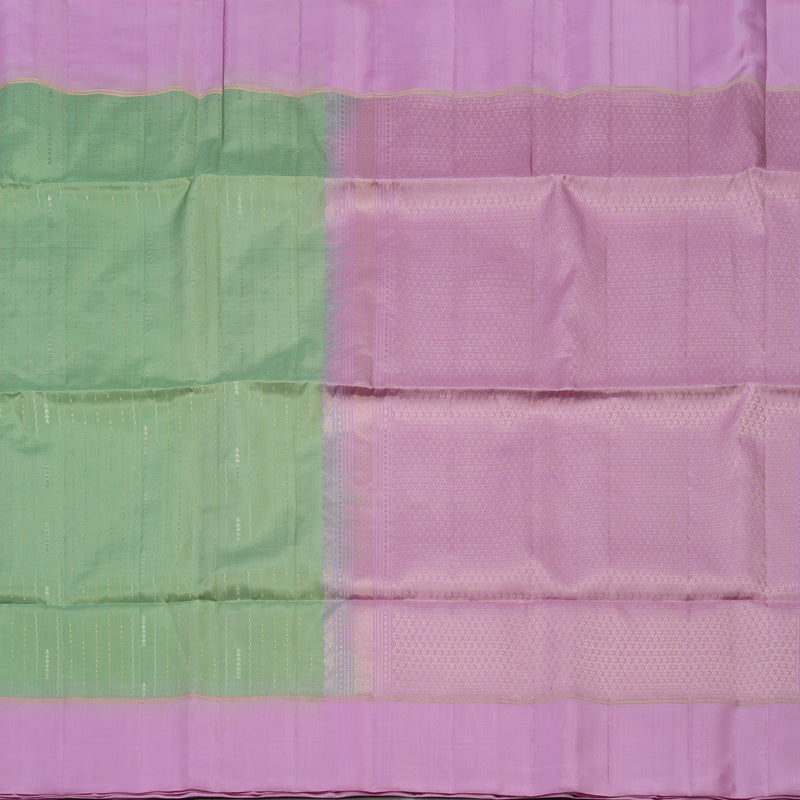 Hayagrivas Pastel Green Pure Soft Silk Saree with Lavendar Pink Border KBE1620K1-3