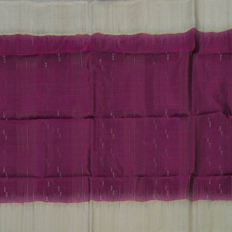 Hayagrivas Wine Purple Pure Soft Silk Saree with Beige Border KBE1620K2-2