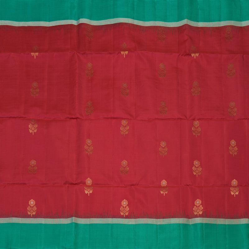 Hayagrivas Deep Red Pure Soft Silk Saree KBE1620K3-3