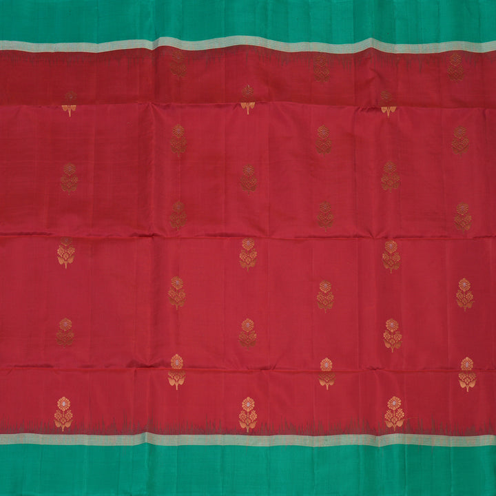 Hayagrivas Deep Red Pure Soft Silk Saree KBE1620K3-3