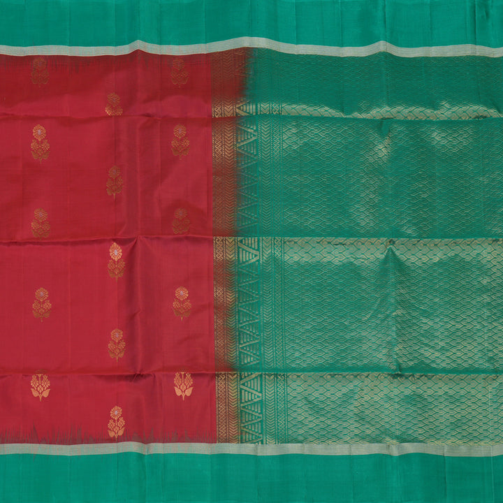 Hayagrivas Deep Red Pure Soft Silk Saree KBE1620K3-3