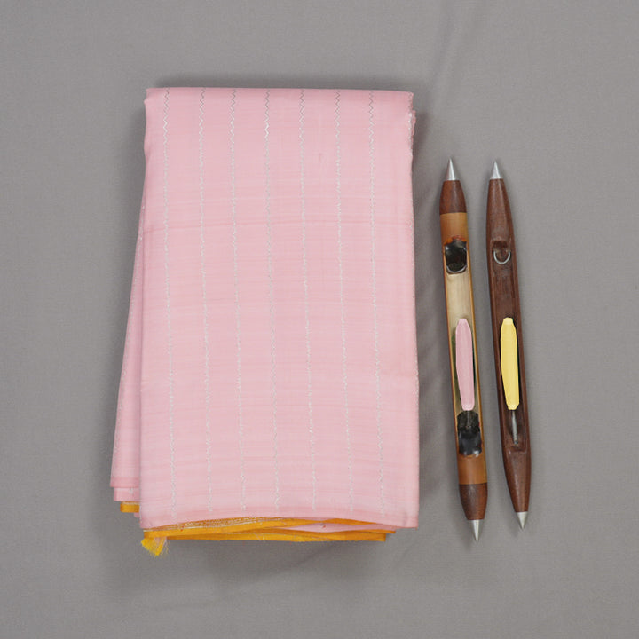 Hayagrivas Handloom Baby Pink Kanjivaram Silk Saree KBE1625K12-1