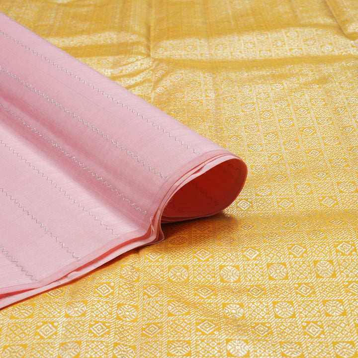 Hayagrivas Handloom Baby Pink Kanjivaram Silk Saree KBE1625K12-1