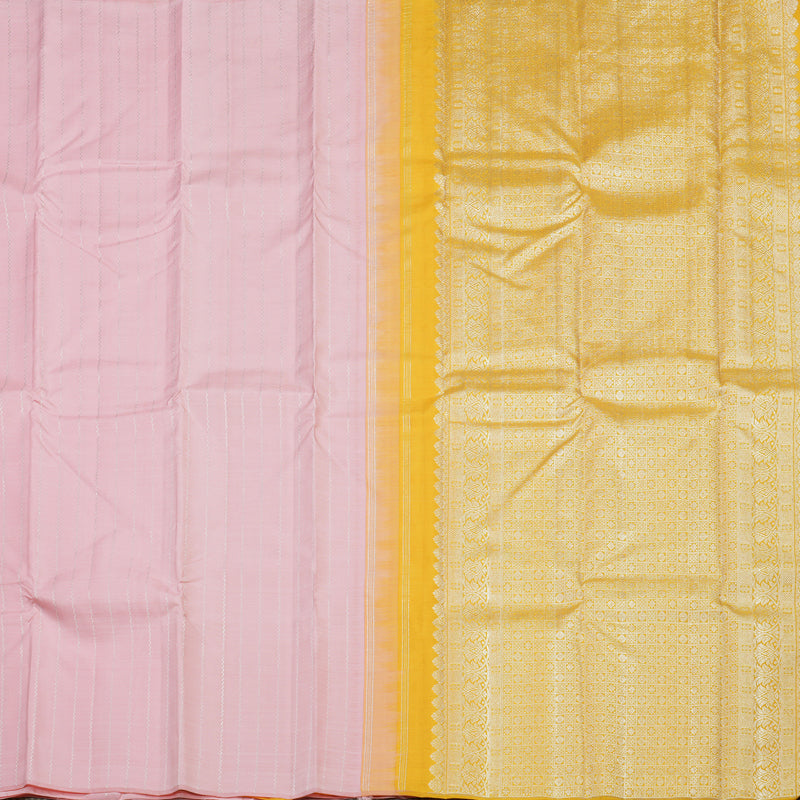 Hayagrivas Handloom Baby Pink Kanjivaram Silk Saree KBE1625K12-1