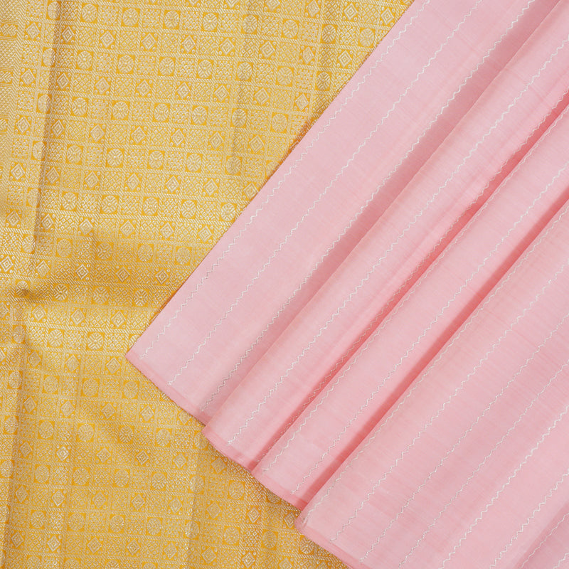 Hayagrivas Handloom Baby Pink Kanjivaram Silk Saree KBE1625K12-1