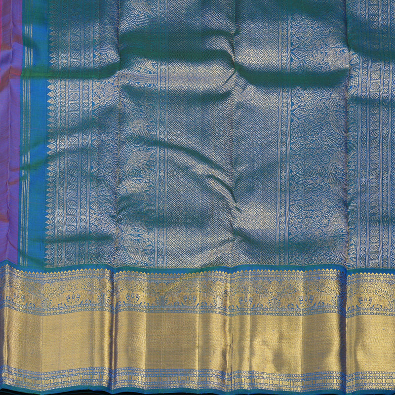 Hayagrivas Handloom Bright Pink Kanjivaram Silk Saree with Mayilkazhuthu border KBE1625K18-1