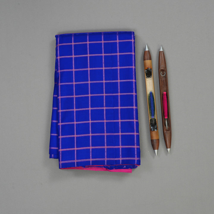 Hayagrivas Handloom MS Blue Kanjivaram Silk Saree KBE1625K5-1