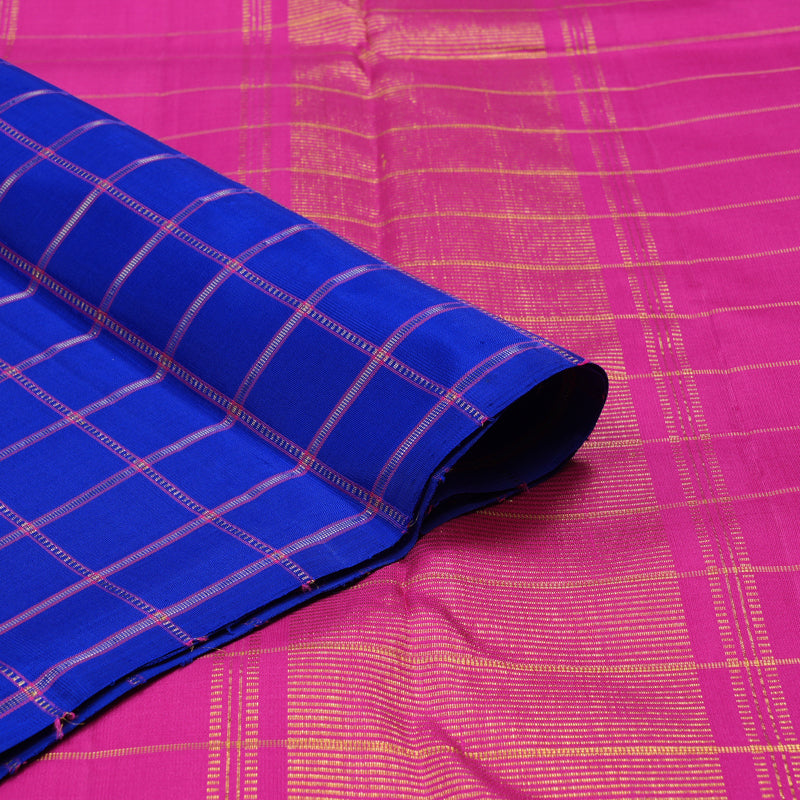 Hayagrivas Handloom MS Blue Kanjivaram Silk Saree KBE1625K5-1