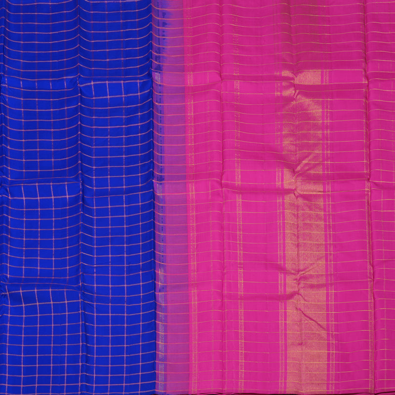 Hayagrivas Handloom MS Blue Kanjivaram Silk Saree KBE1625K5-1