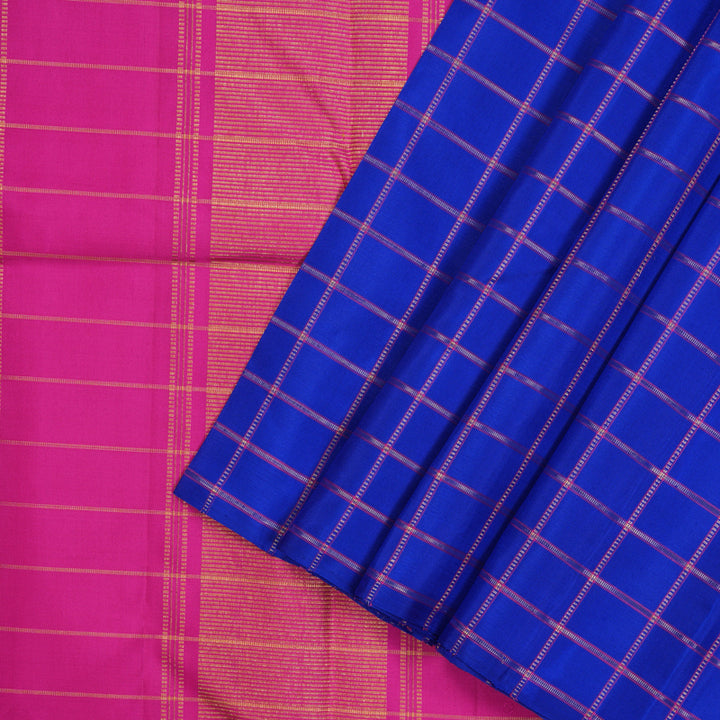 Hayagrivas Handloom MS Blue Kanjivaram Silk Saree KBE1625K5-1