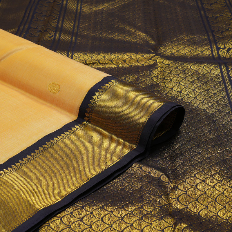 Hayagrivas Handloom Sandal Kanjivaram Silk Saree with Nagapazham Border KBE1631K4-1