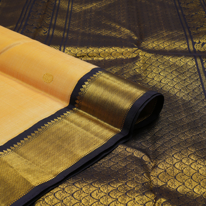 Hayagrivas Handloom Sandal Kanjivaram Silk Saree with Nagapazham Border KBE1631K4-1