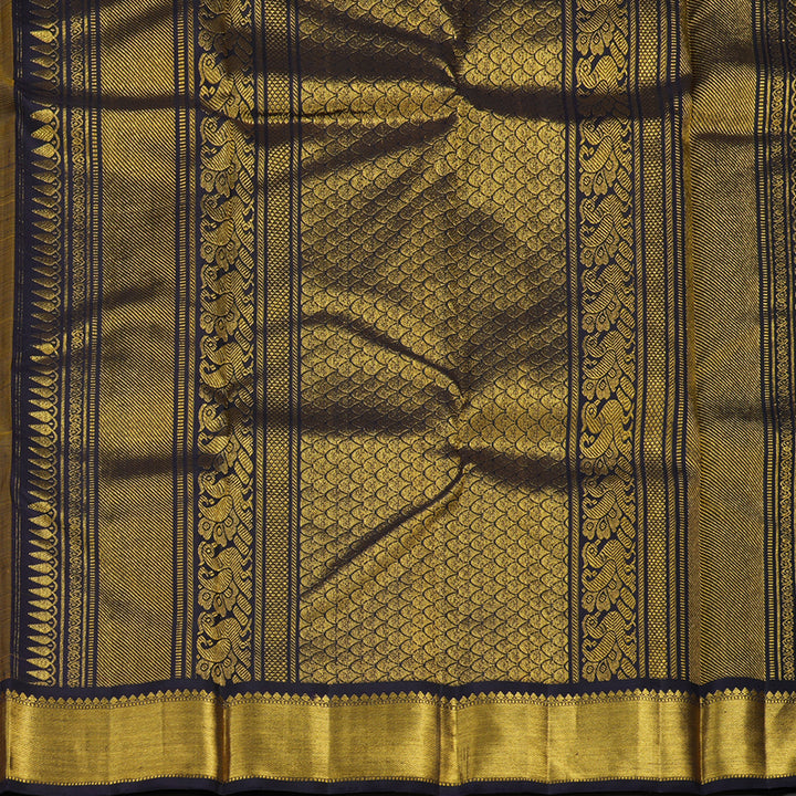 Hayagrivas Handloom Sandal Kanjivaram Silk Saree with Nagapazham Border KBE1631K4-1