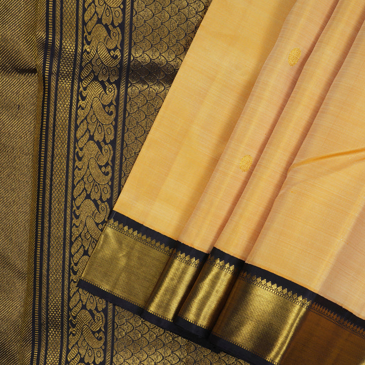 Hayagrivas Handloom Sandal Kanjivaram Silk Saree with Nagapazham Border KBE1631K4-1