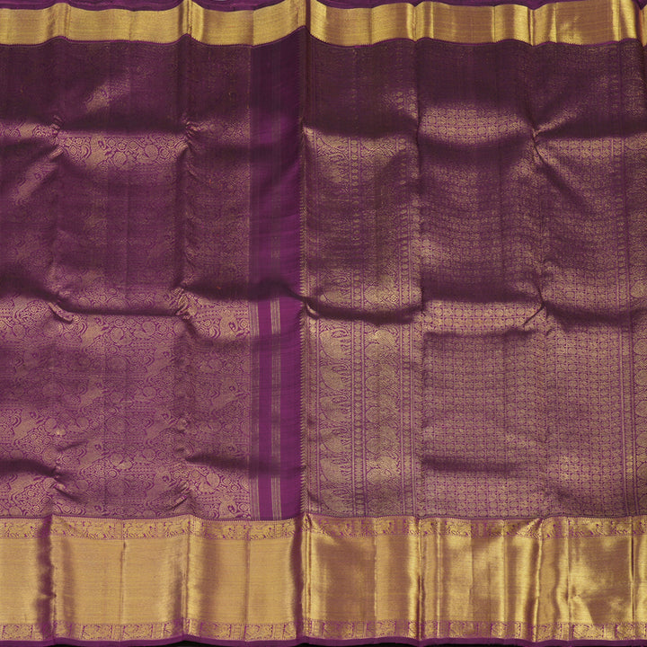 Hayagrivas Handloom Deep Violet Bridal Kanjivaram Silk Saree KBE1633K2-1