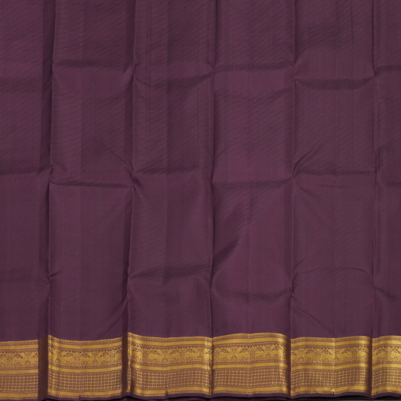 Hayagrivas Rust Orange Kanjivaram Pattu Pavadai with Deep Violet border KBE1637K3-2