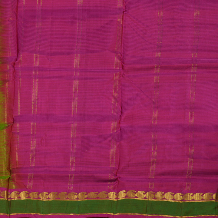 Hayagrivas Manthalir Pure Ten Yards Silk Saree with Rani Pink border KBE1638K3-11
