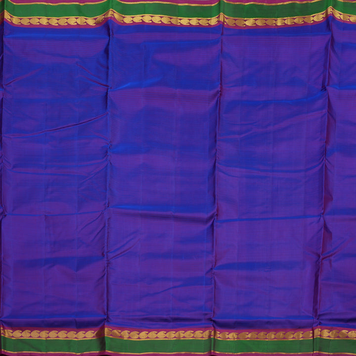 Hayagrivas Purple Pure Ten Yards Silk Saree with Magenta border KBE1638K3-13