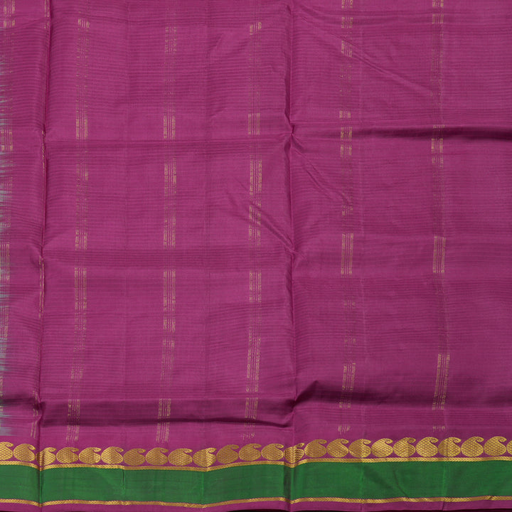 Hayagrivas Lilac Pure Ten Yards Silk Saree with Purple border KBE1638K3-15