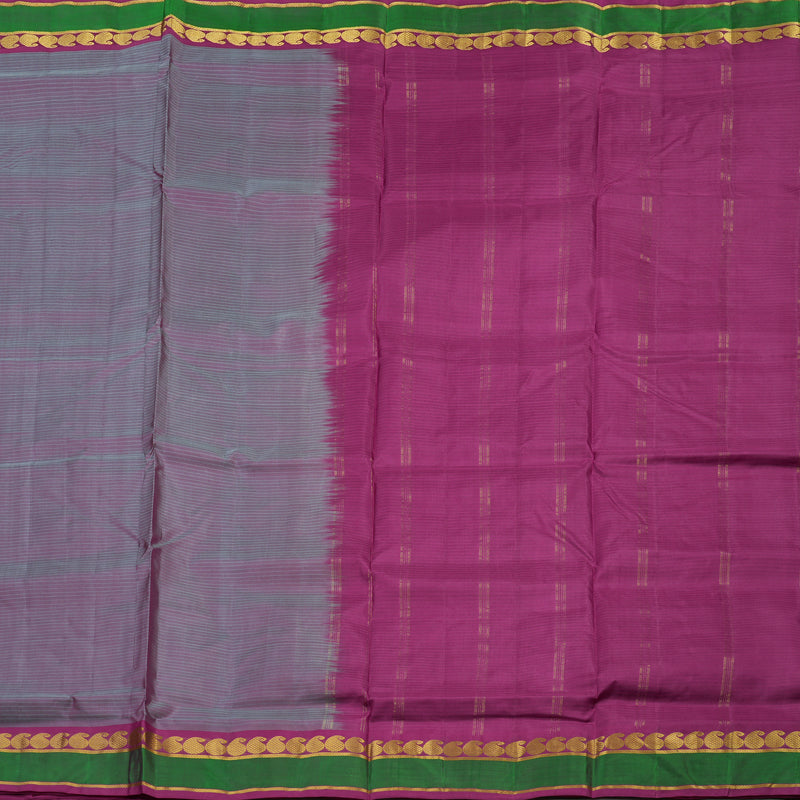 Hayagrivas Lilac Pure Ten Yards Silk Saree with Purple border KBE1638K3-15