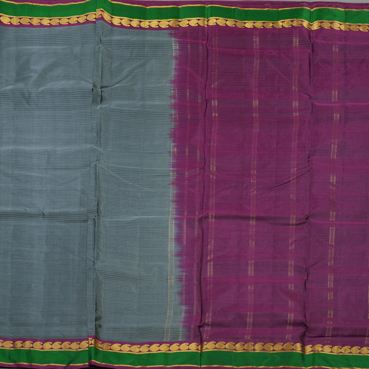 Hayagrivas Handloom Grey Ten Yards Silk Madisar KBE1638K3-19