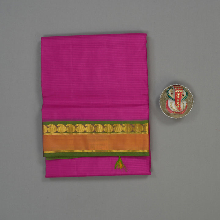 Hayagrivas Magenta Pink Pure Ten Yards Silk Saree with Manthalir border KBE1638K3-6