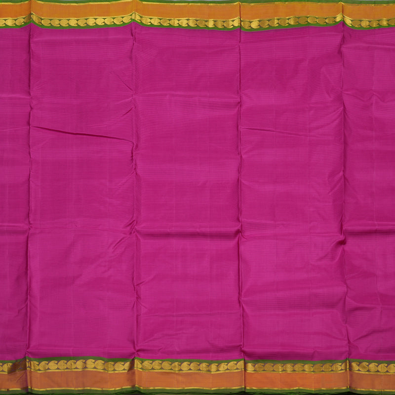 Hayagrivas Magenta Pink Pure Ten Yards Silk Saree with Manthalir border KBE1638K3-6