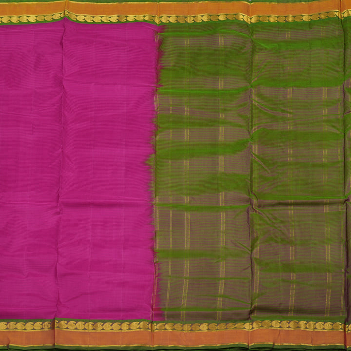 Hayagrivas Magenta Pink Pure Ten Yards Silk Saree with Manthalir border KBE1638K3-6