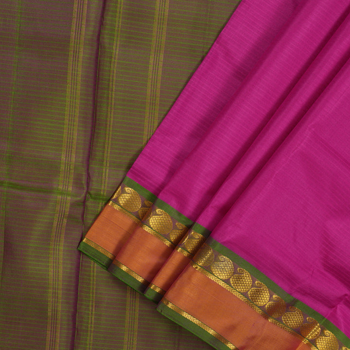 Hayagrivas Magenta Pink Pure Ten Yards Silk Saree with Manthalir border KBE1638K3-6