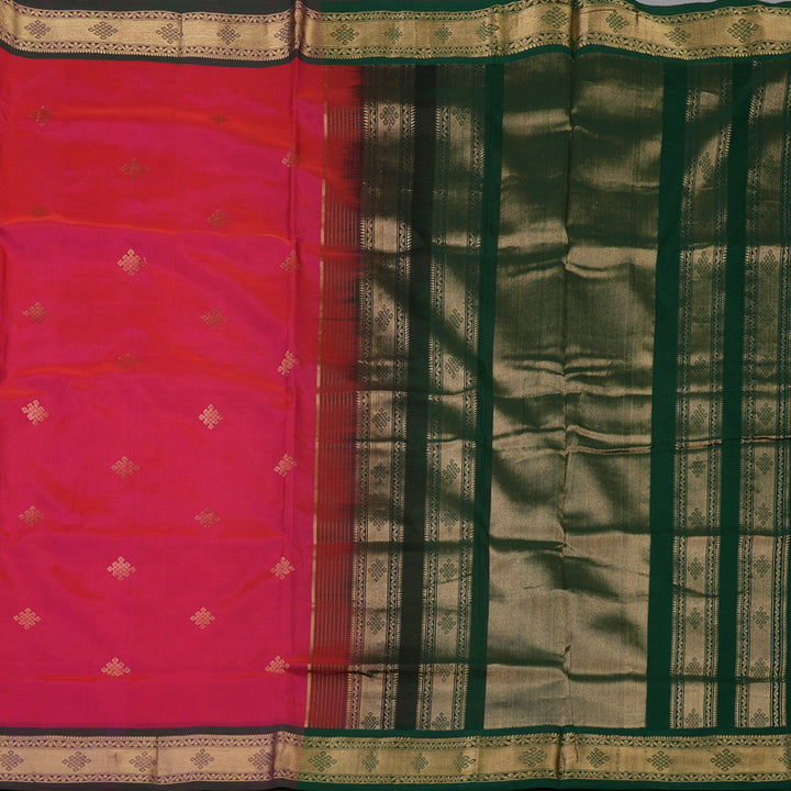 Hayagrivas Rani Pink Pure Kanchi Silk Cotton Saree KBE1641K2-2