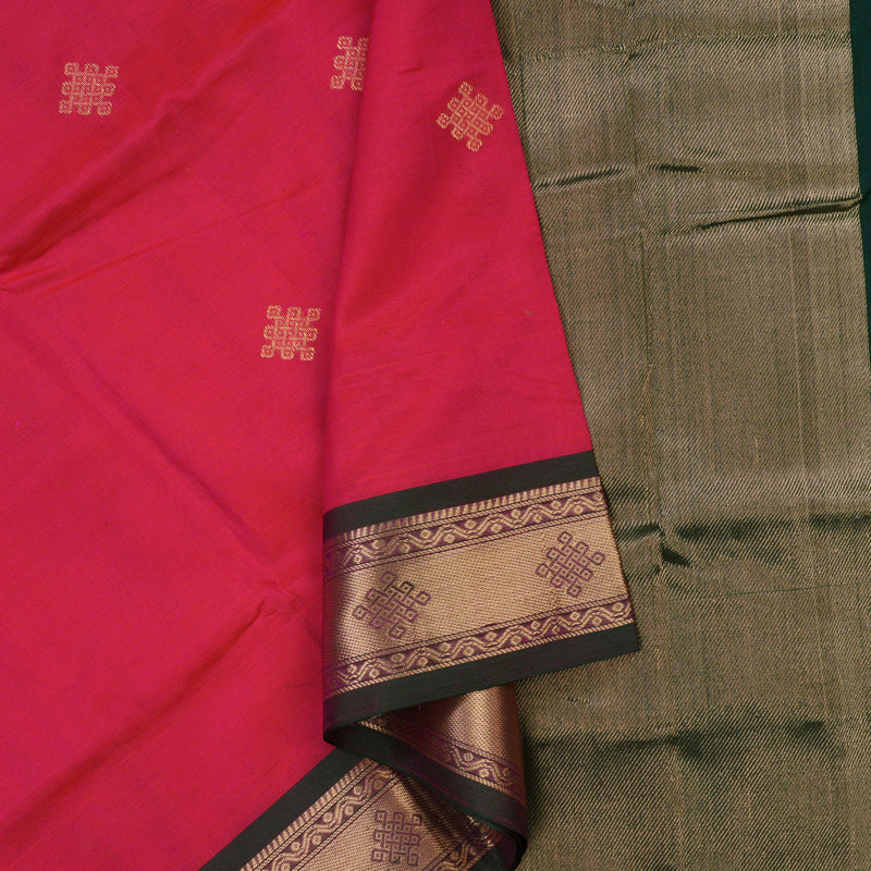 Hayagrivas Rani Pink Pure Kanchi Silk Cotton Saree KBE1641K2-2