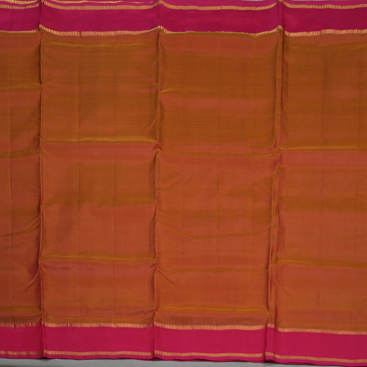 Hayagrivas Handloom Orangish Pink Ten Yards Silk Saree KBE1644K3-9