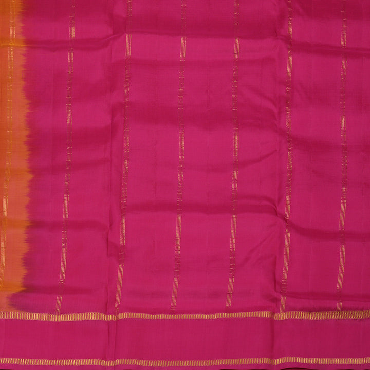 Hayagrivas Handloom Orangish Pink Ten Yards Silk Saree KBE1644K3-9