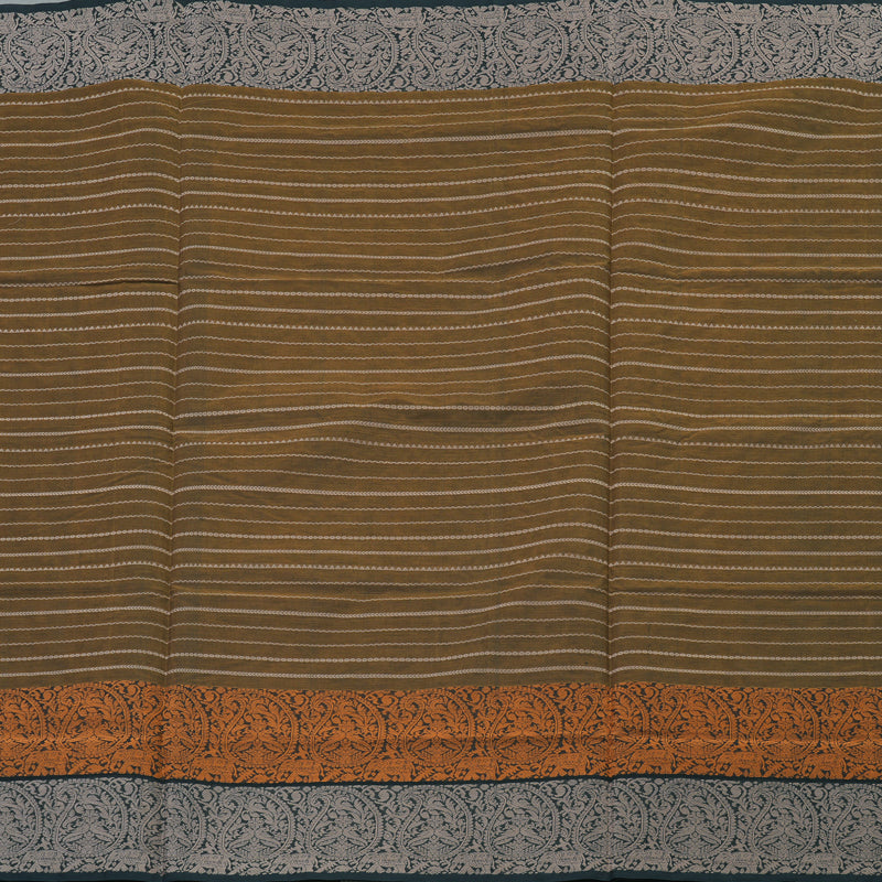 Hayagrivas Handloom Pure Cotton Saree in Subtle Golden brown KBE164D12-1