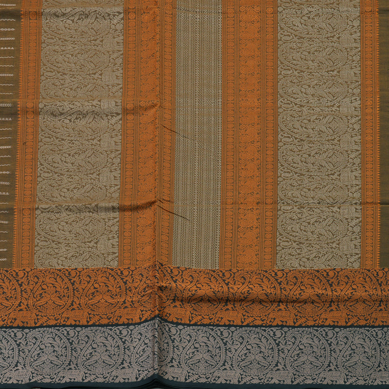 Hayagrivas Handloom Pure Cotton Saree in Subtle Golden brown KBE164D12-1