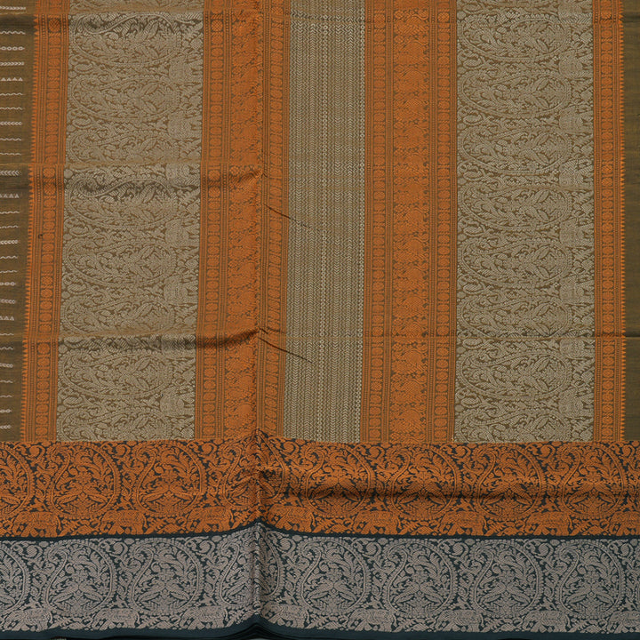 Hayagrivas Handloom Pure Cotton Saree in Subtle Golden brown KBE164D12-1