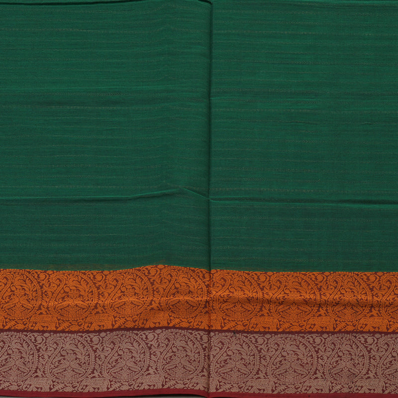 Hayagrivas Handloom Pure Cotton Saree in Vivid Green KBE164D12-2