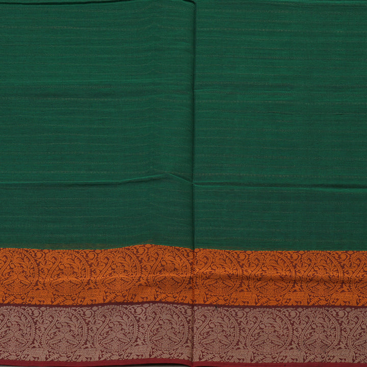 Hayagrivas Handloom Pure Cotton Saree in Vivid Green KBE164D12-2