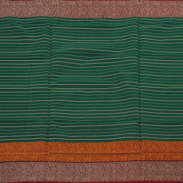 Hayagrivas Handloom Pure Cotton Saree in Vivid Green KBE164D12-2