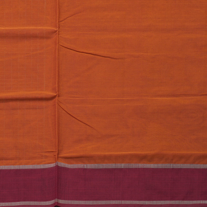 Hayagrivas Handloom Pure Cotton Saree in Attractive Honey Orange KBE164D14-3
