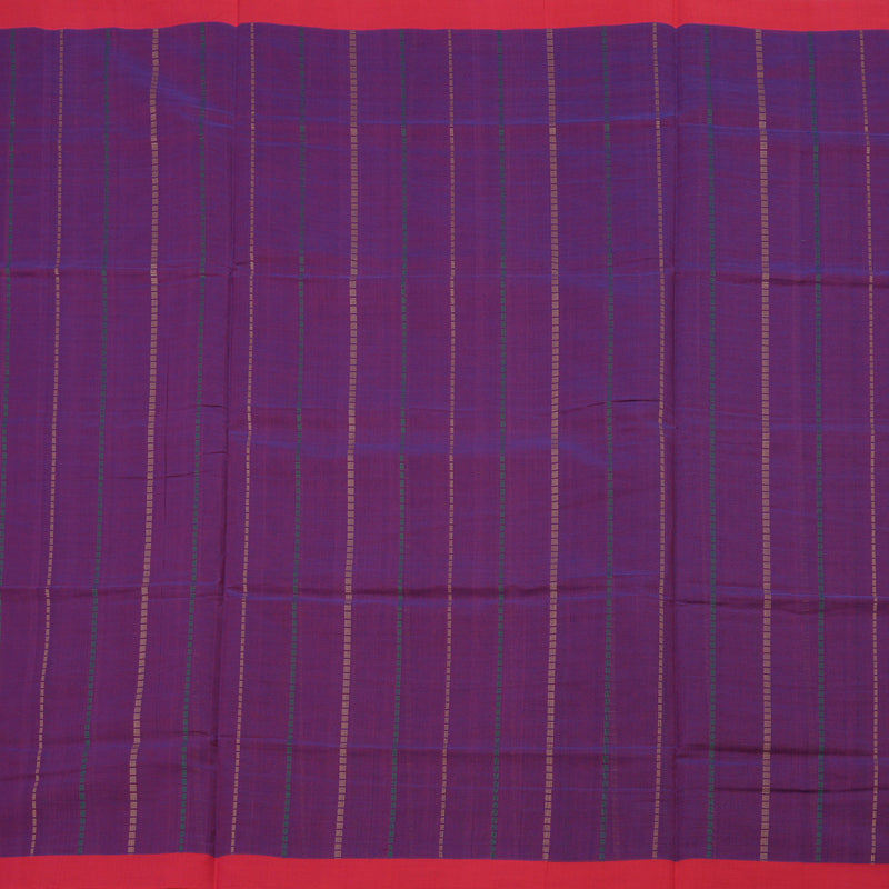 Hayagrivas Handloom Pure Cotton Saree in Sophisticated Purple KBE164D18-1
