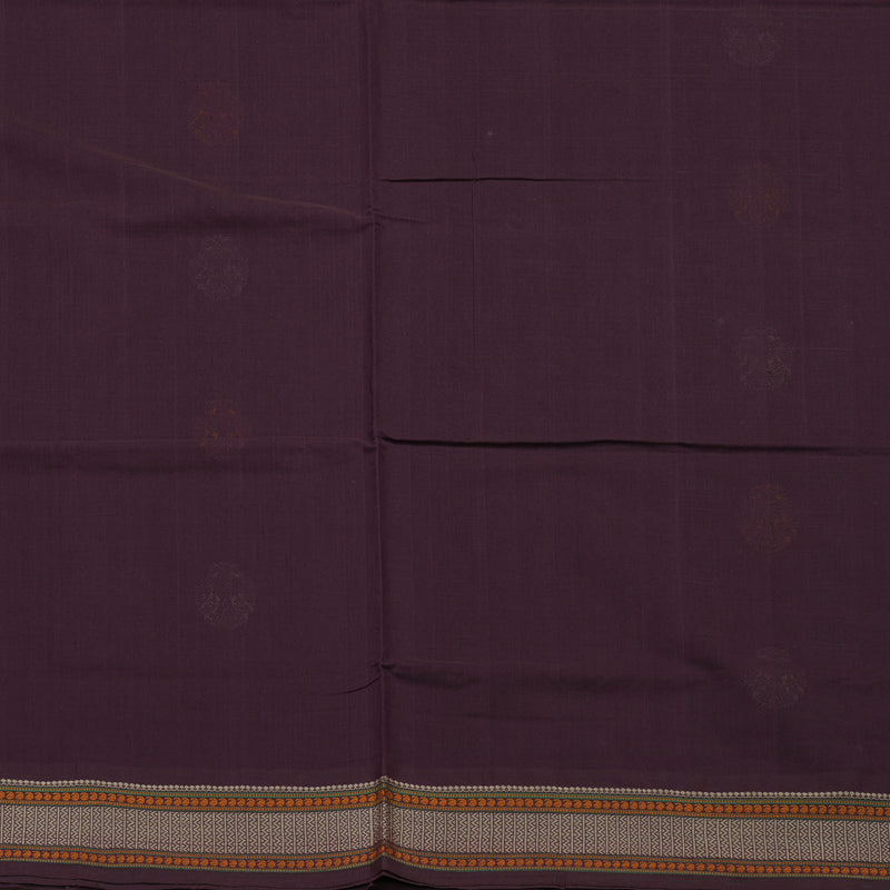 Hayagrivas Handloom Pure Cotton Saree in Stylish Dark plum Purple KBE164D21-1
