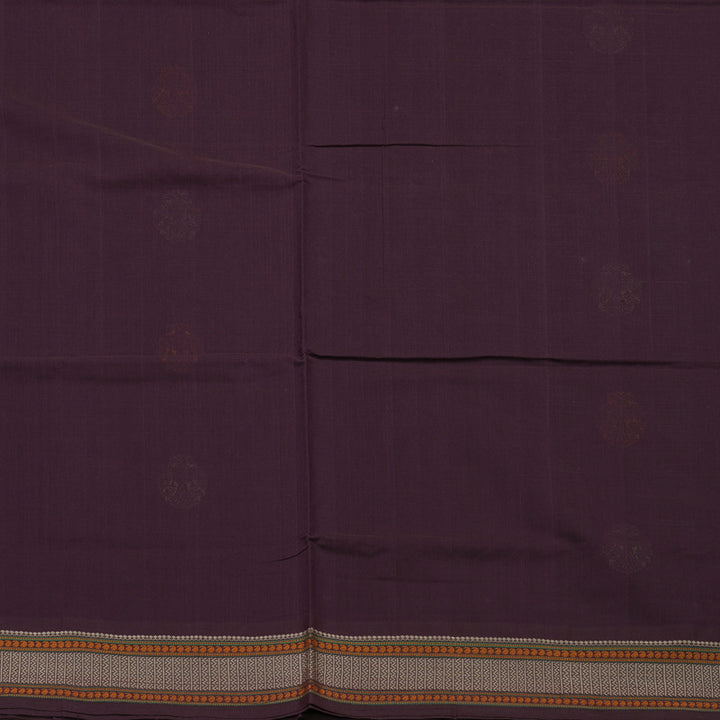 Hayagrivas Handloom Pure Cotton Saree in Stylish Dark plum Purple KBE164D21-1