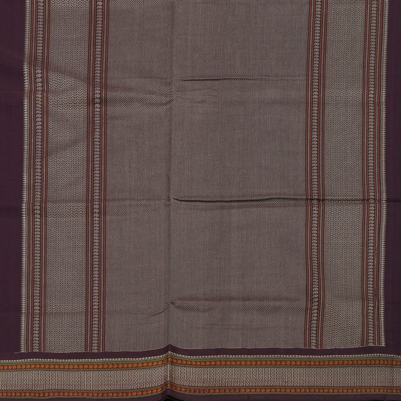 Hayagrivas Handloom Pure Cotton Saree in Stylish Dark plum Purple KBE164D21-1